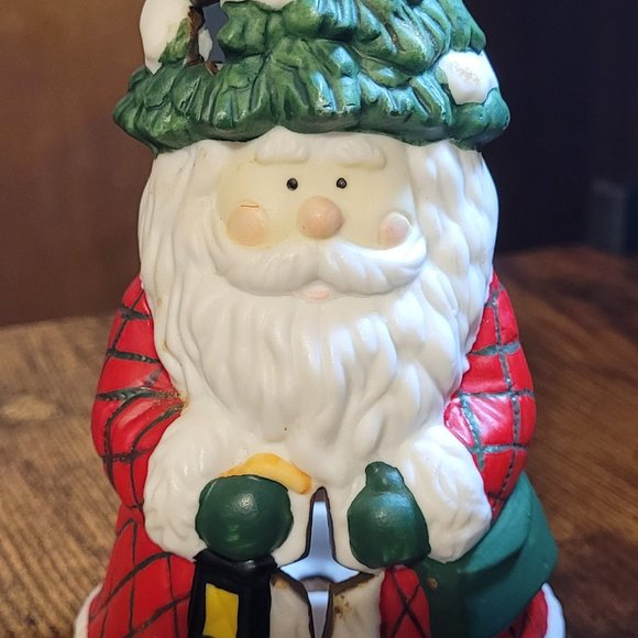 Santa Claus Tree Small Porcelain Candle Holder - Picture 3 of 8